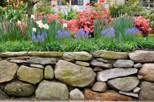 Stone Wall Hardscaping in Macomb